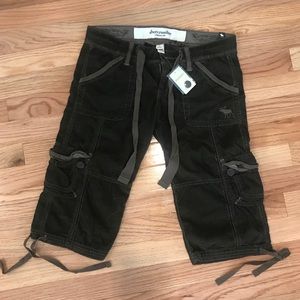 Abercrombie Kids Girls Brown Velvet Capris L